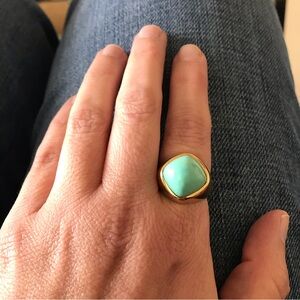 Vintage 14k Gold Sleeping Beauty Turquoise Ring